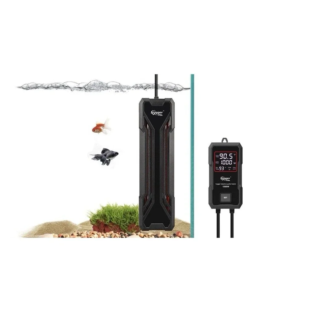 hygger LCD Digital Aquarium Heater 300W 500W 800W 1000W Submersible Fish Tank